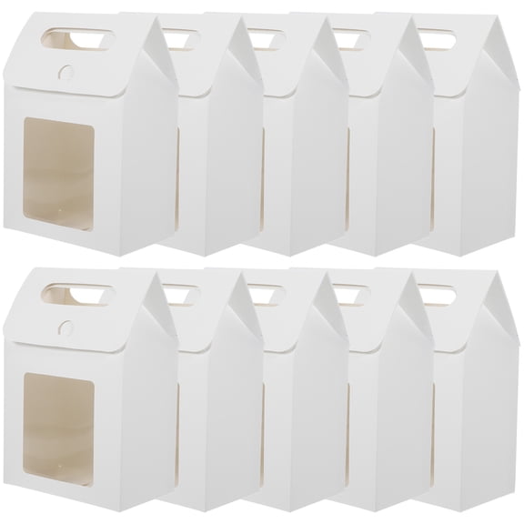 LOLIPPYY Portable Cake Box 10pcs Paper Cookie Wrapping Boxes Favor Boxes Candy Packaging Healthy Material Easy To Use