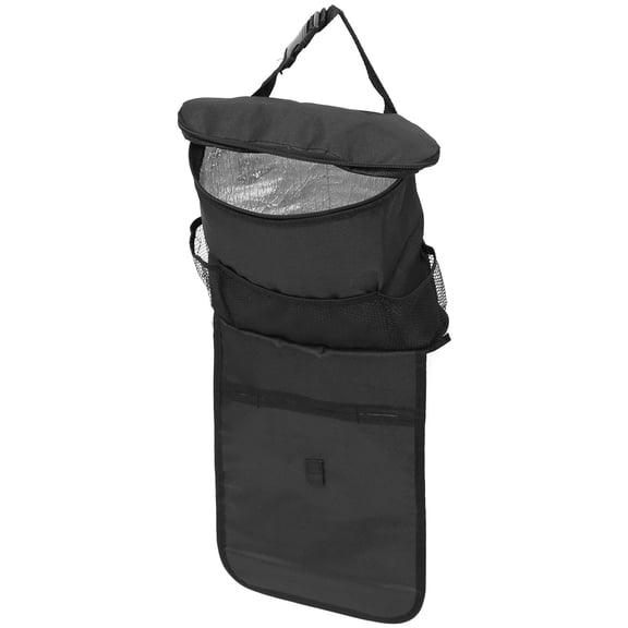 LOLIPPYY Portable Car Back Seat Ice Pack Cooler Bag Black with Multi Pocket Organizer and Easy Installation