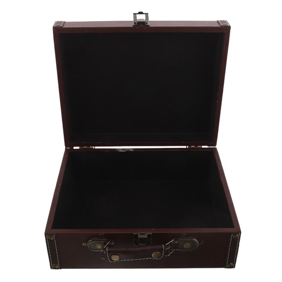 LOLIPPYY Portable Coffee Vintage Keepsake Box with Retro Wood Finish for Unique Home Decor and Photo Settings