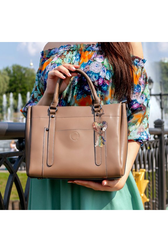 Portable Crystal Stone Keychain with Life Tree Pendant for Home Office and Car Key Accessories