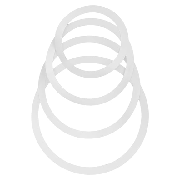 LOLIPPYY Portable Drum Kit Mute Rings Made of Durable PC Film for Easy Carrying and Daily Use, 4 Pieces, White