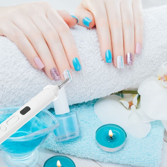 LOLIPPYY Compact Electric Nail Drill Machine, White, Portable, Quick Drying, Ideal for Manicure