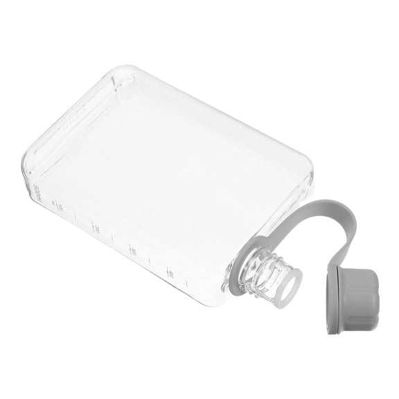 LOLIPPYY Portable Flat Water Bottle for Travel Reusable Plastic Sports Flask Slim Space Saving Design