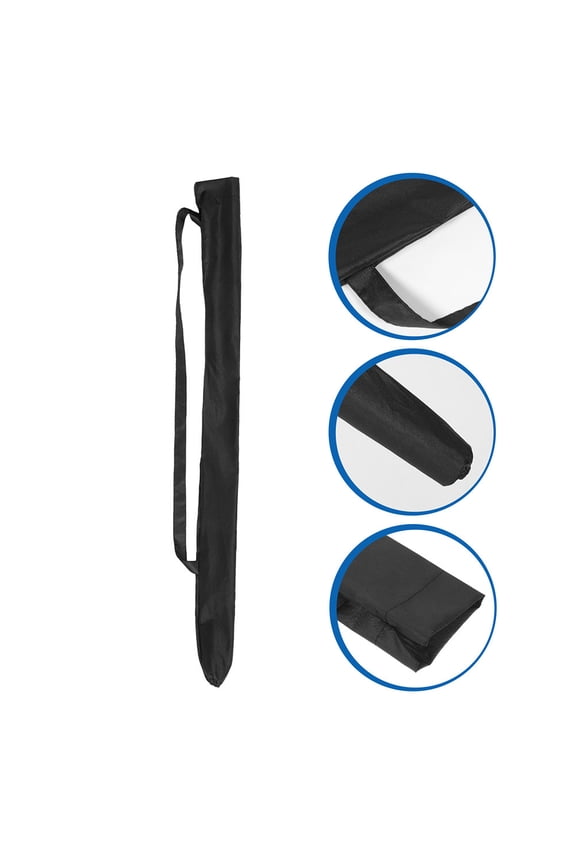 Portable Folding Umbrella Cover Bag with Shoulder Strap Long Handle Protection Black