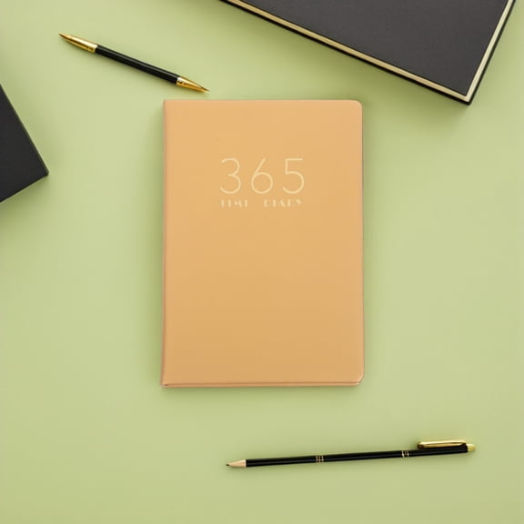 LOLIPPYY Portable Golden Appointment Book 2026 for Study and Office Time Management