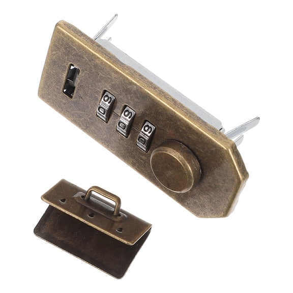 LOLIPPYY Portable Golden Suitcase Lock with Combination Security and Smooth Metal Latch for Travel and Luggage