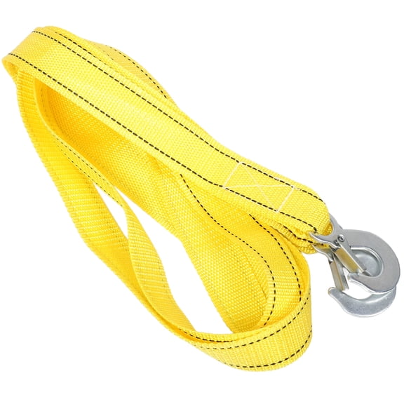 LOLIPPYY Portable Heavy Duty Tow Rope with Hooks for Emergency Vehicle Towing High Visibility