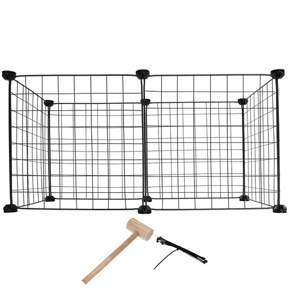 LOLIPPYY Portable Iron Pet Cage Folding Design with Heavy Duty Slide Bolt for Security and Travel