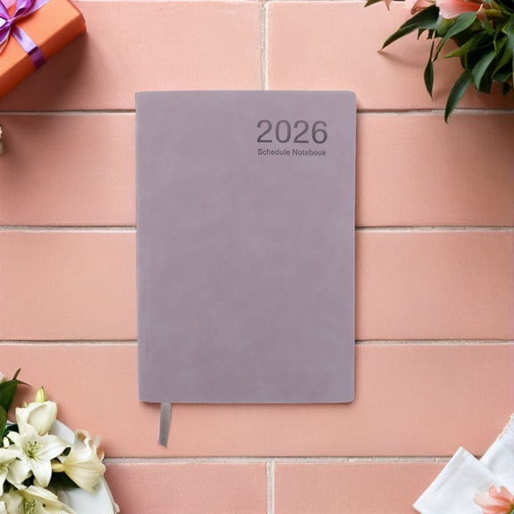 LOLIPPYY Portable Lavender Work Planner 2026 Daily Agenda Notebook for Efficient Schedule Management
