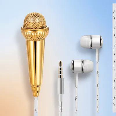 LOLIPPYY Portable Microphone Compact Yellow 1Set for Singing