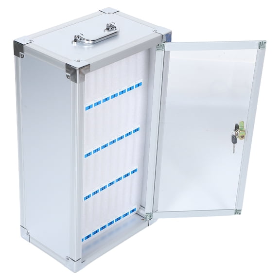 LOLIPPYY Portable Mobile Phone Storage Box with Lock White for Office and Classroom Use