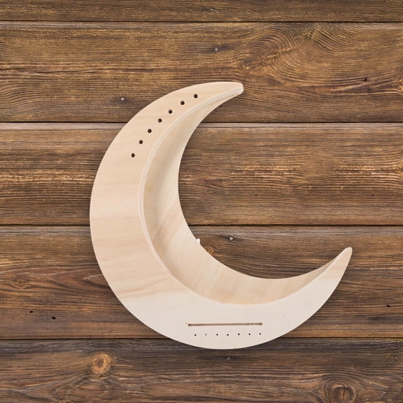 LOLIPPYY Portable Moon-Shaped Lyre Harp Wooden and Metal 1 Set for Beginners Music Therapy and Relaxation