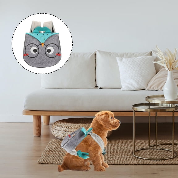 LOLIPPYY Portable Pet Backpack Small Dog Travel Backpack Grey 1Pack Cloth