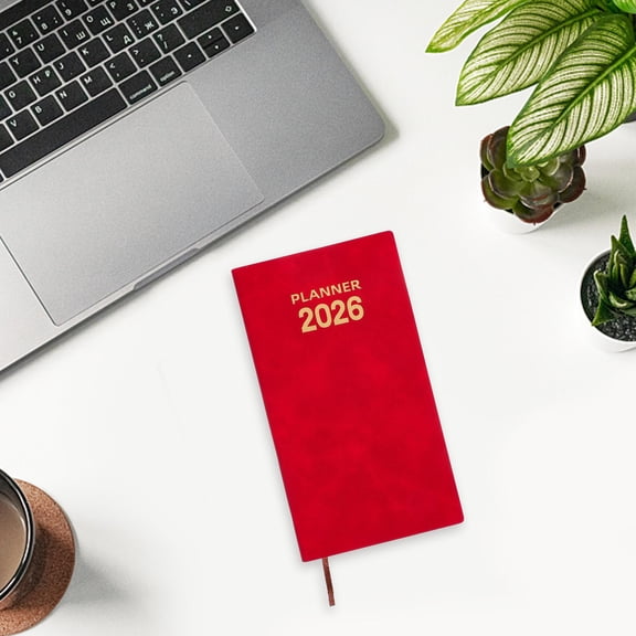 LOLIPPYY Portable Notebook Diary with Faux Cover and Thick Paper, Weekly Journal for Office and School Supplies