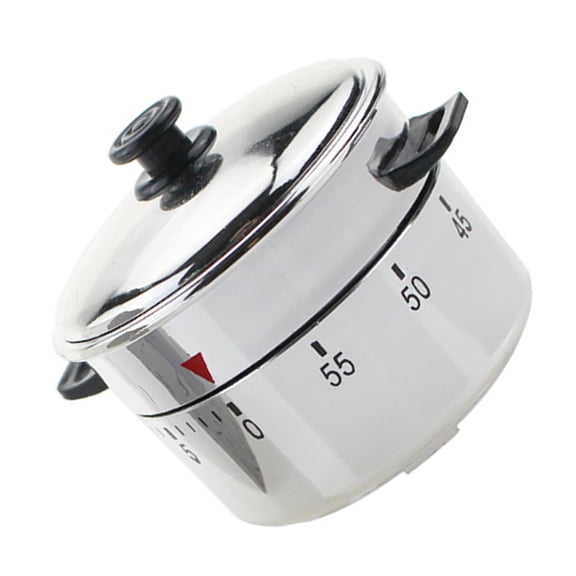 LOLIPPYY Portable Plated Silver Kitchen Timer with Loud Alert for Cooking and Teaching