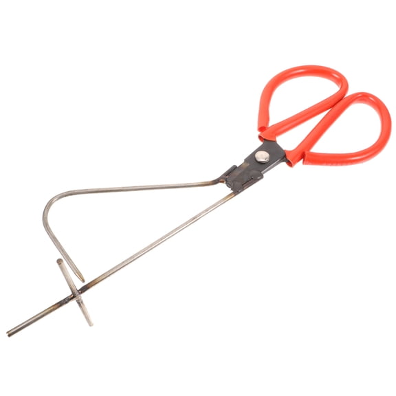 LOLIPPYY Portable Red Pottery Clay Glazing Plier Tool Stainless Steel Dipper for Crafts