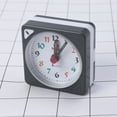 thumbnail image 1 of LOLIPPYY Portable Square Clock in Grey, Plastic and Quartz Design for Time Display, Mini Size Ideal for Tables and Travel, 1 of 6
