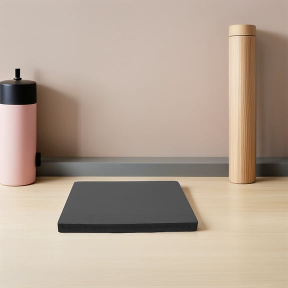 LOLIPPYY Portable Thick Kneeling Pad Black Exercise Mat for Planks Ab Wheel and Yoga Balance