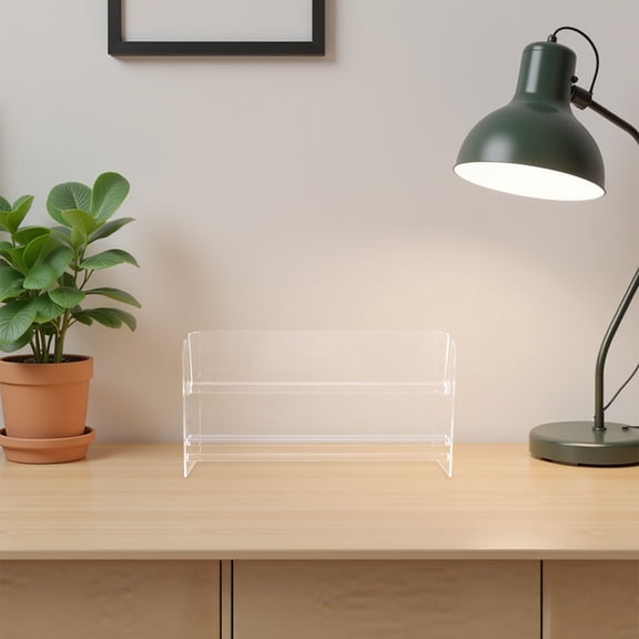LOLIPPYY Portable Transparent Acrylic Sticker Roll Holder for Desk and Retail Label Organization