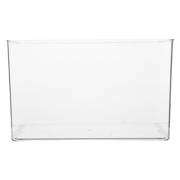 LOLIPPYY Portable Transparent Small Fish Tank Plastic Aquarium for Office Desktop Decoration