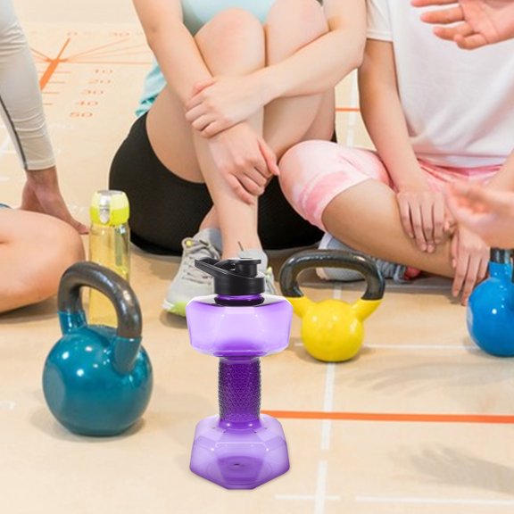 LOLIPPYY Portable Violet Fitness Water Bottle Doubles As Dumbbell for Arm Exercise At Home
