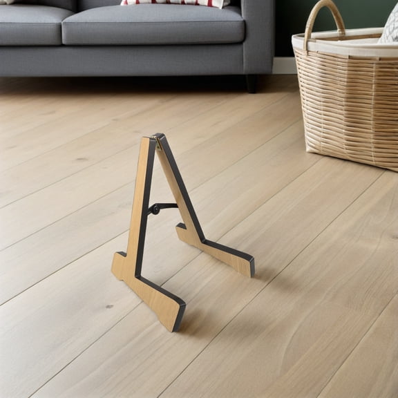 LOLIPPYY Portable Wooden Acoustic Guitar Stand in Khaki - Floor Rack for Storage, Display, and Performance Use