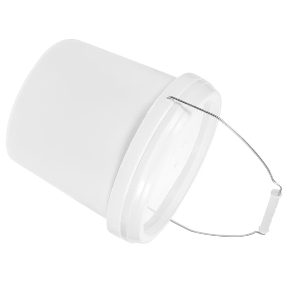 LOLIPPYY Practical 1 Gallon Paint Bucket with Lid White Plastic ABS Material for Pigment and Paint Storage