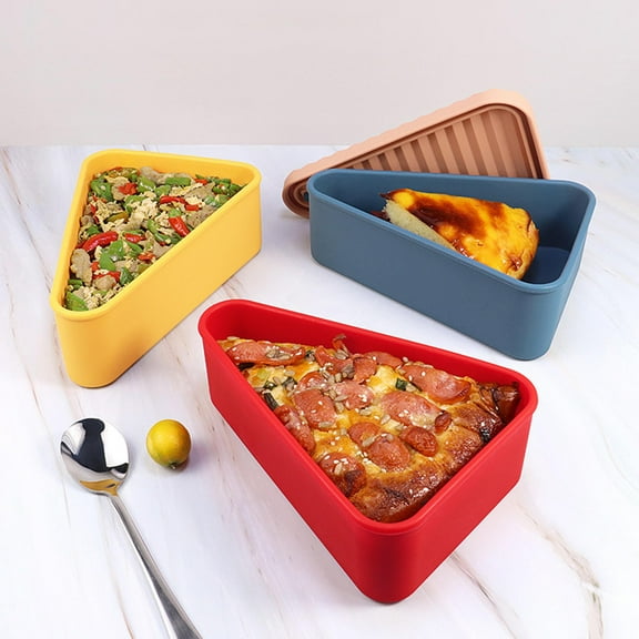 LOLIPPYY Practical Yellow Pizza Container for Storing and Transporting Pizza Slices