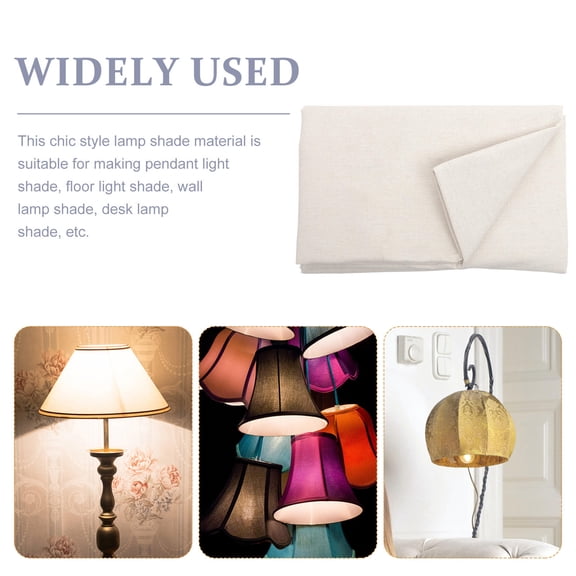 LOLIPPYY Pre-Cut White Lamp Shade Fabric Material for Floor Or Desk Light Cover Crafts