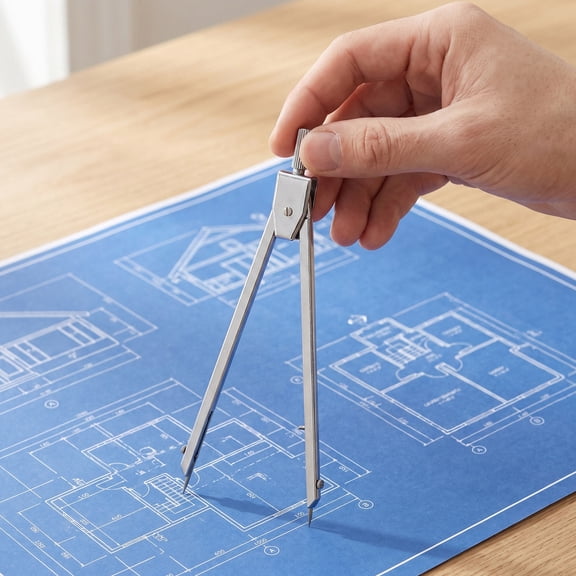 LOLIPPYY Precision Drawing Compass with Metal Spring Wing for Accurate Drafting and Woodworking Marking