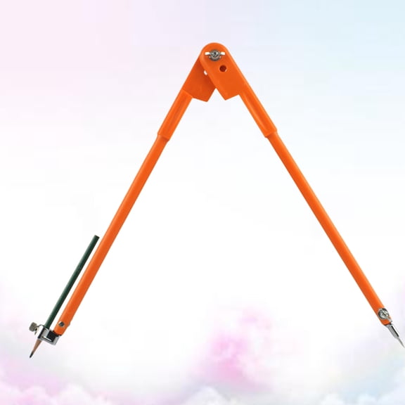 LOLIPPYY Precision Woodworking Pencil Compass with Zinc Alloy Clamp and Durable Orange Steel Frame