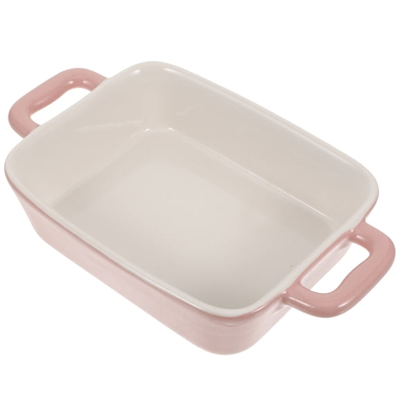 LOLIPPYY Premium Ceramic Pink Pottery Baking Tray Oven Safe Baking Pan with Elegant Touch