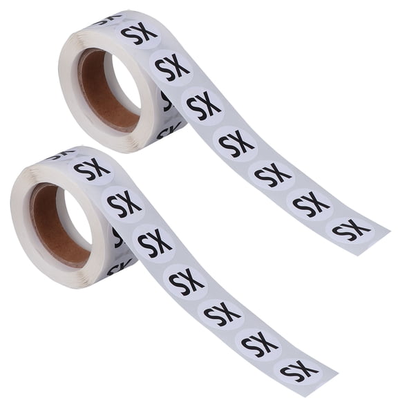 LOLIPPYY Premium Clothing Size Sticker Round Label Multi-Use Self Adhesive for Clear Size Display