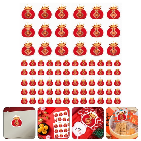 LOLIPPYY Premium Red Adhesive Stickers for Party Supply and Package Sealing Use