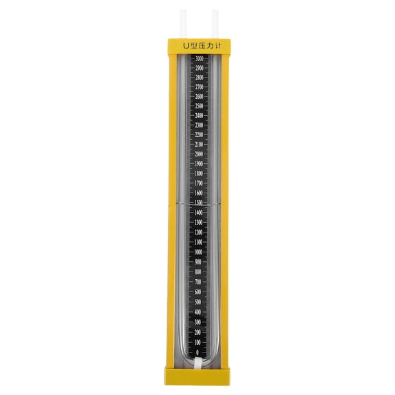 LOLIPPYY Pressure Gauge Water Column U Tube High Accuracy Yellow Industrial Tester