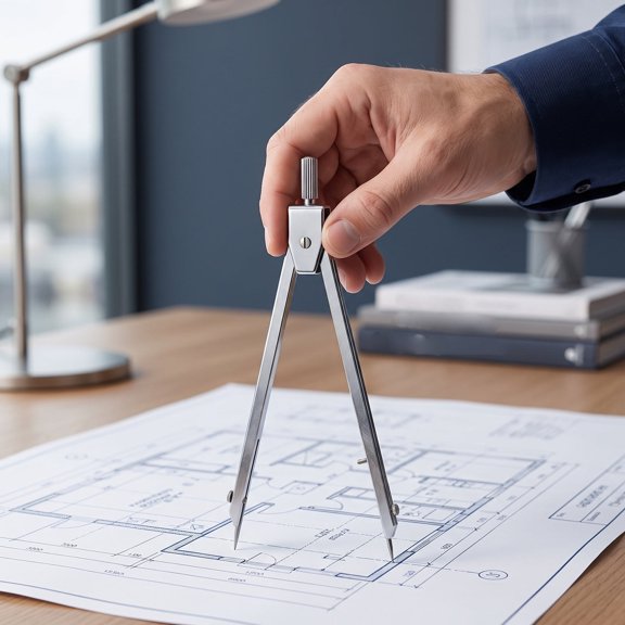LOLIPPYY Professional Drafting Compass with Spring Wing Divider for Home and Workshop Marking