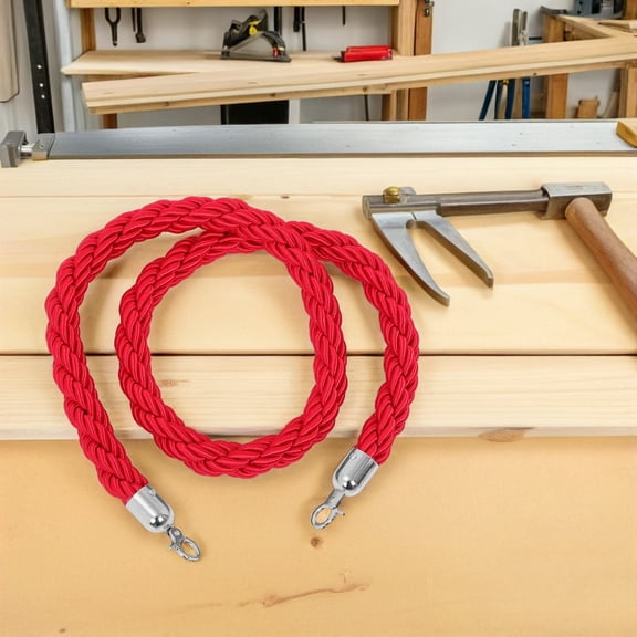 LOLIPPYY Professional Red Rope for Queue Lines, Event Barriers, and Dividers