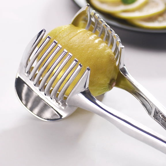 LOLIPPYY Professional Stainless Steel Fruit and Vegetable Slicer Cutter Silver for Kitchen Use