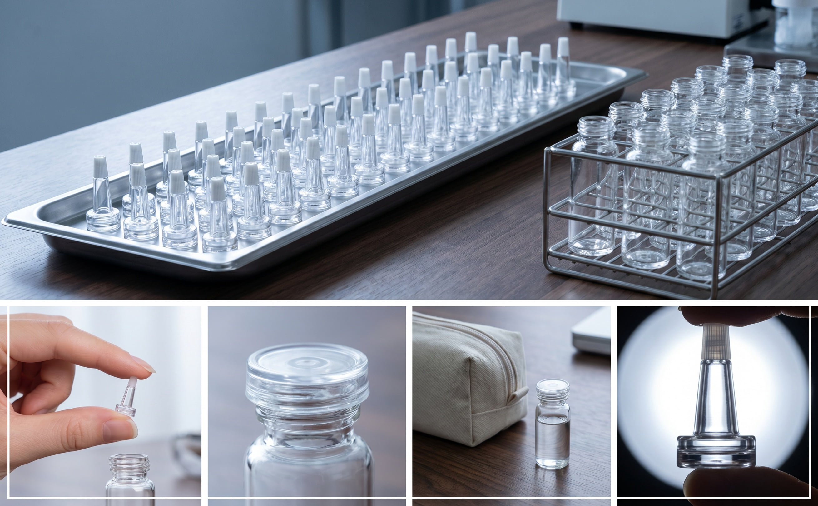 LOLIPPYY Professional Transparent Vial Bottle Cap Portable Plastic Horn ...