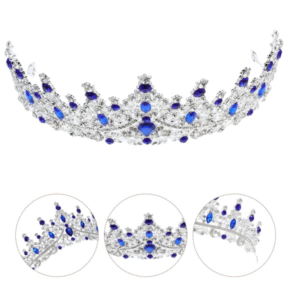 LOLIPPYY Rhinestone Prom Party Crowns Accessory Set for Special Occasions 1 Set