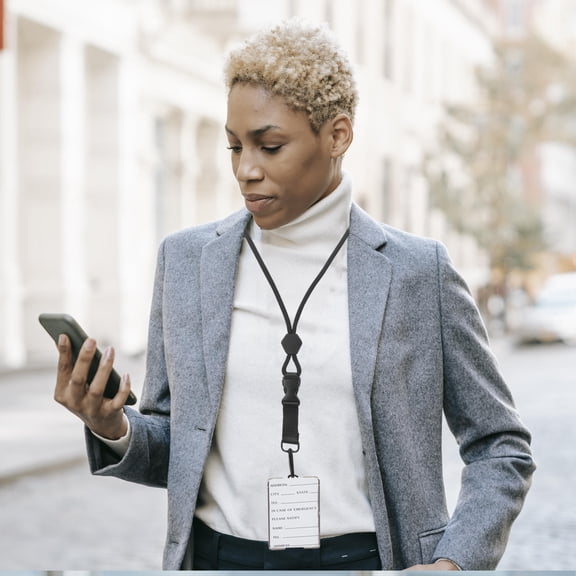 LOLIPPYY Protective Id Card Holder with Detachable Lanyard Ideal for Office and School Use