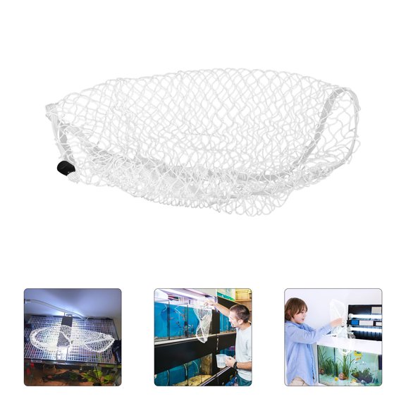 LOLIPPYY Protective Nylon Fish Tank Screen Net Cover White for Aquarium Jumping Fish