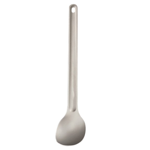LOLIPPYY Pure Titanium Long Handle Spoon for Camping and Catering Serving