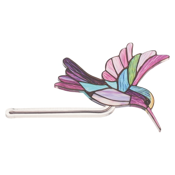 LOLIPPYY Purple Acrylic Bird Garden Stake with Charming Hummingbird Motif for Landscape and Potted Plants