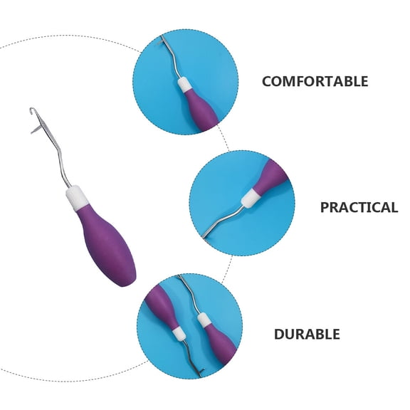 LOLIPPYY Purple Drawstring Threader Tool for Home Use Made of Durable Plastic Comfortable Grip Size 1pc