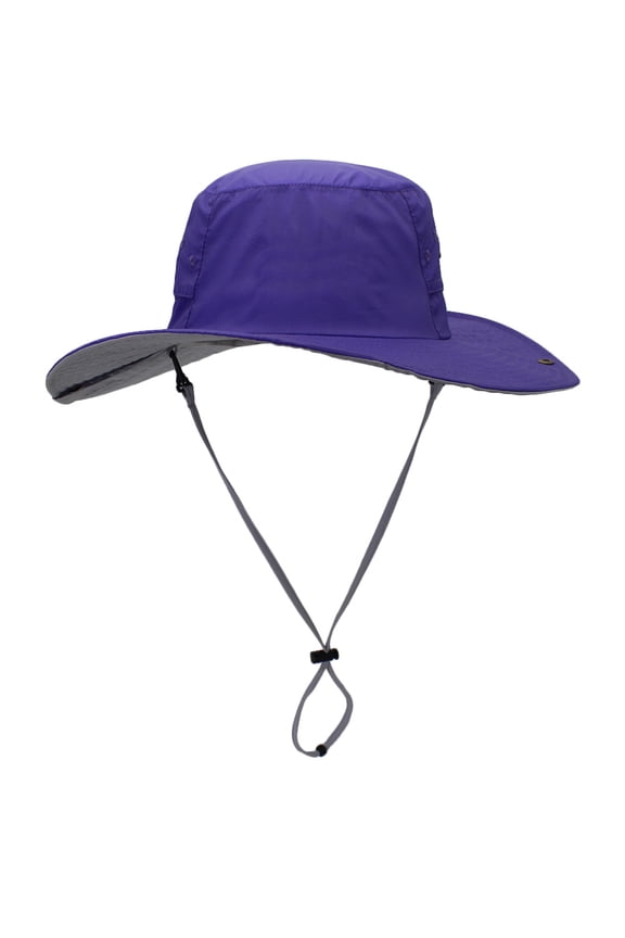 Purple Lightweight Unisex Sun Hat Uv Protection with Adjustable Wipe Rope Suitable for Riding and Farming