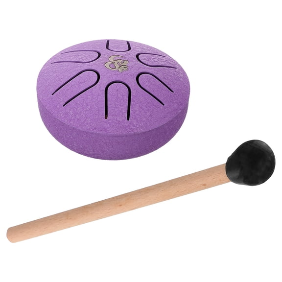 LOLIPPYY Purple Mini Steel Tongue Drum Percussion Instrument Made of Durable Titanium Steel for Relaxation 10 inch