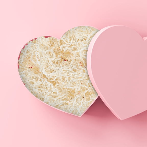 LOLIPPYY Ivory Raffia Paper Shreds for Packaging and Box Filling, Texture with Unique Crinkle Cut Design