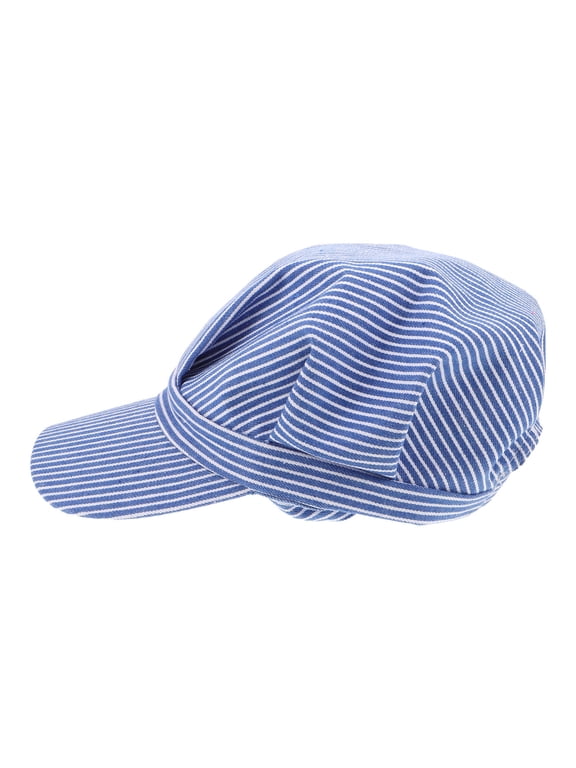 Adult Railroad Conductor Hat and White Striped Authentic Engineer Costume Accessory