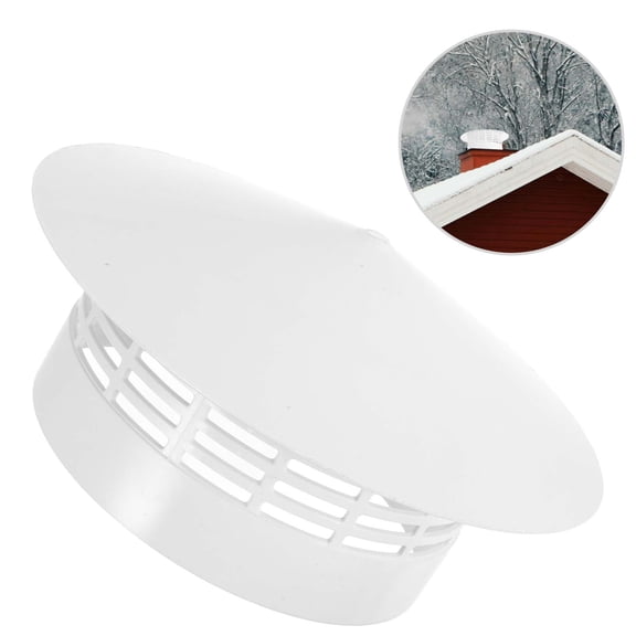 LOLIPPYY White Chimney Cap Rain Protection Cover for Roof and Fireplace Vent